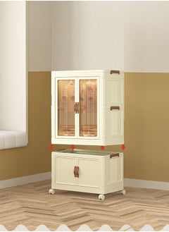 Buy 2 Layers Stylish Multi-Functional Storage Cabinet & Children's Wardrobe in UAE