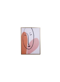 Buy Gouti Face Framed Canvas Art 70x100cm-brown in UAE