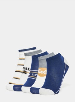 Buy Pack of 5 - Contrast Ankle Socks in Saudi Arabia