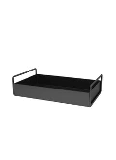 اشتري Storage Tray Coffee Table Decorative Tray Bathroom Countertop Tray Vanity Organizer Perfume Tray Bathroom Countertop Organizer Kitchen Countertop Tray Black في الامارات