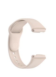 Buy Silicone Sport Strap for Redmi Watch 3 Active Rubber Wristband Beige Off White in Egypt