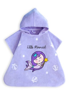 اشتري Milk&Moo Kids Poncho Little Mermaid Hooded Beach Towels for Kids في السعودية