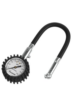 اشتري Tire Gauge - (0-100 PSI) Heavy Duty Tire Pressure Gauge. Certified ANSI Accurate with LLarge Easy to Read Glow Dial, Low to High Air Pressure Tire Gauge for RV, Bicycles, Cars, Trucks في الامارات