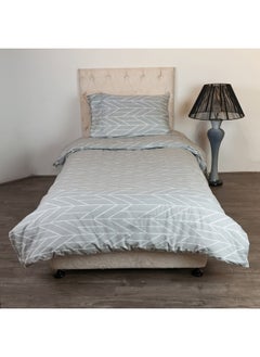 اشتري Malta Centrum 2-Piece Printed Cotton Single Duvet Cover Set 135 x 200 cm في السعودية