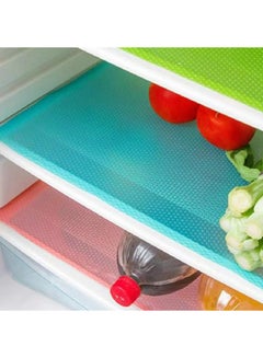 Buy 4 Pcs Refrigerator Liners Mats Washable, Refrigerator Mats Liner Waterproof Oilproof, Shinywear Fridge Liners for Shelves, Covers for Freezer Glass Shelf Cupboard Cabinet Drawer (4 Color Mixed) in Saudi Arabia