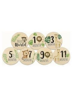 Buy Baby Wooden Monthly Milestone Cards With Announcement Sign, Pregnancy And Baby Shower Gifts For Boys And Girls, Newborn Photography Props in Saudi Arabia