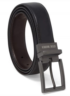 اشتري Men's Dress Casual Every Day Leather Belt, Black/Brown (Smooth), 34 في الامارات