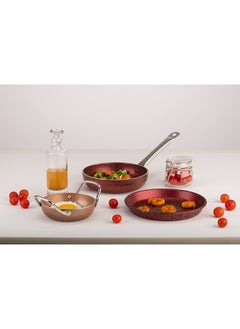 Buy Al-Karnak 3-Piece Granite Set (Frying Pan 16 And Eggpan 14 With Stainless Handles/Pizza 18) in Egypt