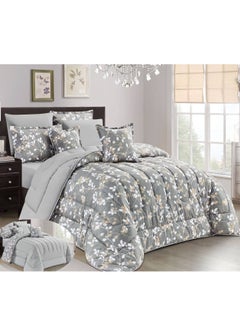 Buy 8-Piece Comforter Set Two-Sided Microfiber Double King Size 240x260 in Saudi Arabia