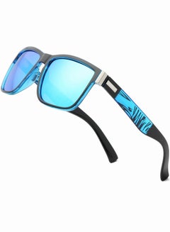 Buy Retro Style Mens Polarized Sunglasses Square (Blue) in UAE