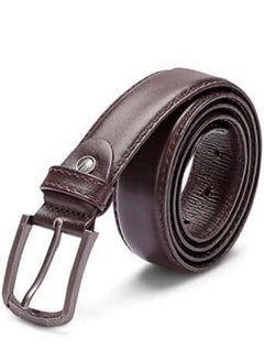Buy Genuine Leather Single Metal Tongue Buckle Classic Belt in UAE