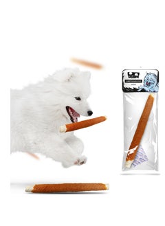 اشتري Dog Treats Wrapped with Real Chicken| 100g Chicken Stick Rawhide| Healthy Dog Chew Bone| 100% Natural Chews Snacks for Training Medium & Large Dogs (Jumbo Chicken Stick) (26 CM) (1 piece) في الامارات