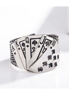 Buy Magician Hip Hop Straight Flush Casting Playing Card Ring in Saudi Arabia