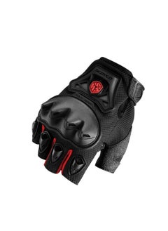 Buy Scoyco MC29 Motorcycle HALF Gloves Motorbike Street With Protection Black Red - Size XL in Egypt