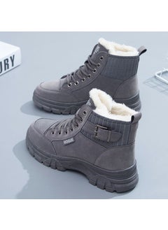 Buy Thickened Warm Anti-Slip Snow BootsLight gray Light gray in UAE