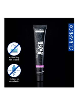 Buy Curaprox, Black Is White, Teeth Whitening Toothpaste, with Activated Charcoal, 90 ml in Saudi Arabia