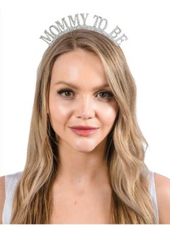 Buy Mommy To Be Silver Glitter Baby Shower Headband in Saudi Arabia