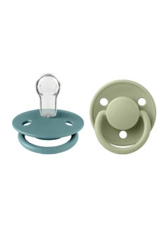 Buy Pack of 2 De Lux Silicone Pacifier Onesize Island Sea and Sage in UAE
