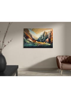 Buy Rock Mountain Southwestern Landscape Printed canvas wall art 90x60 in Egypt