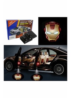 اشتري 2-Piece LED Car Door Iron Man Logo Projector Shadow Light Set في السعودية