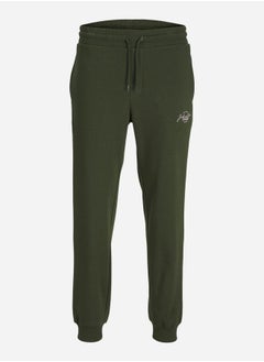 Buy Logo Print Cuffed Joggers with Drawstring in Saudi Arabia