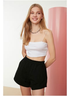 Buy Black High Waist Knitted Shorts TWOSS21SR0086 in Egypt