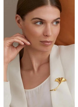 Buy 23 Carat Gold Plated Brooch, Gold in Saudi Arabia