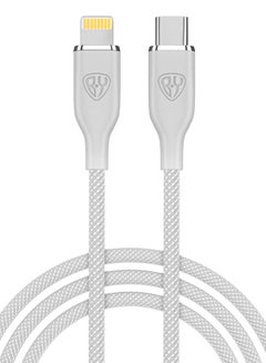 Buy USB C - Lightning PD 22W Fast Charging Cable 1m, 2.4A Charging and Data Transfer Compatible with iPhone, iPad, iPod in UAE
