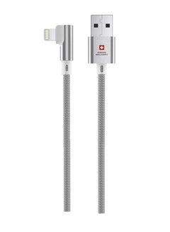 Buy Swiss Military USB to Lightning 2M Braided Cable, 20 W Output Capacity with Heat resistant insulated coating,Compatible for iPhone 13 Pro/13 Pro Max/13/13 mini, New iPad 9 iPad Pro 10.5""/12.9""-White in UAE