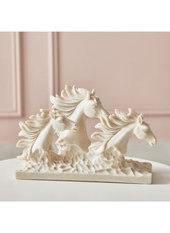 Buy Luxe Polyresin Light Terracotta Horse Accent 25.5 x 15.5 x 9 cm in Saudi Arabia