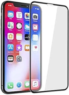 Buy Tempered glass screen protector for iphone xs max / 5d - black in Egypt