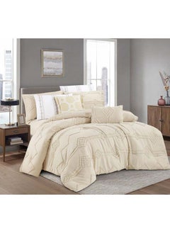 Buy Comforter Set With An Elegant Pattern And Durable Fabric, 8 Pieces, King Size, 250x230 cm Microfiber in Saudi Arabia