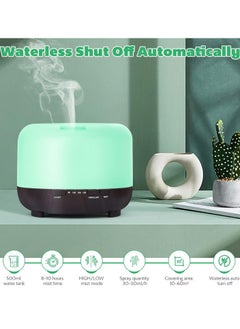 Buy 5 In 1 500ml Ultrasonic Aromatherapy Fragrant Oil Humidifier Vaporizer (Black) in UAE