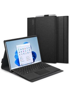 Buy Stand Folio Case Cover for Microsoft Surface Pro 8 - Black in UAE