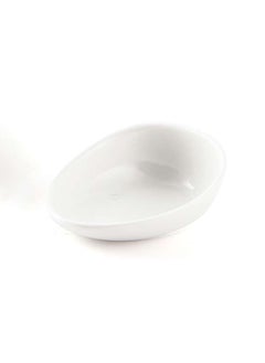 Buy Ivory Porcelain Small Slide Bowl 10x4.5 cm in UAE