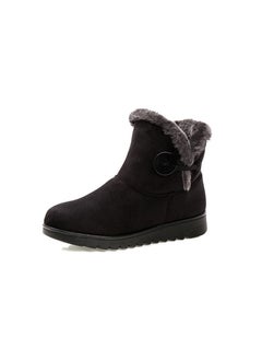 اشتري Women's Cotton Shoes, Warm Cotton Boots Black في السعودية