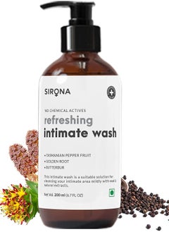 اشتري Sirona Natural Refreshing Intimate Wash - 6.7 Fl Oz | No Chemical, No Irritation, pH Balanced Famine Wash, Helps to Reduce Odor and Itching (200 ml) في الامارات