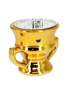 اشتري Rahalife Incense Burnes for charcoal Ceramic Incense Burner Bakhoor Burner for Oud  - Golden Color في الامارات