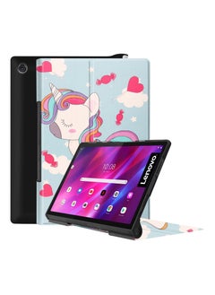 اشتري Protective Case Cover For Lenovo Yoga Tab 11 YT-J706X 11 inch Black Unicorn في السعودية