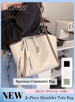 Buy Women Single Shoulder Bag Stylish and Versatile Commuter Handheld Bag with Large Capacity and Silk Scarf Decoration in UAE