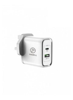 Buy 45w home charger with two fast USB and PD ports, American brand PIECELL in Saudi Arabia
