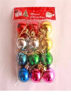 Buy 12pcs Balls Over The Christmas Tree Ornaments 3CM Decorative Round Balls, Christmas Ornaments, Christmas Decor, Xmas Decor, Christmas Tree Ornament Decor multicolor in Egypt