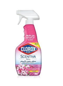 Buy Clorox Scentiva Multi-Surface Cleaner 500Ml, Japanese Spring Blossom Bleach Free Disinfectant Spray in Saudi Arabia