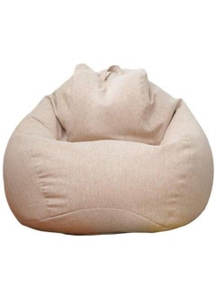 Buy Stuffed Bean Bag Cover Plush Toy Storage Clothes Organizer Seat Floor Foldable Linen Chair Sofa Cover in Saudi Arabia