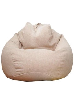 Buy Stuffed Bean Bag Cover Plush Toy Storage Clothes Organizer Seat Floor Foldable Linen Chair Sofa Cover in Saudi Arabia