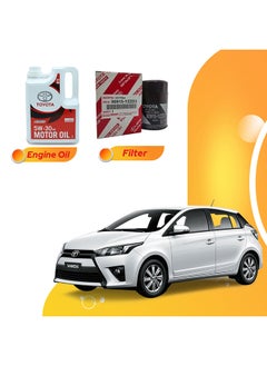 اشتري Yaris 4.5 Liters 5W30 Toyota Oil And Original Filter في الامارات