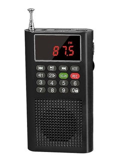 Buy Mini Music Box Mp3 Player With Speaker FM Radio Black in Saudi Arabia