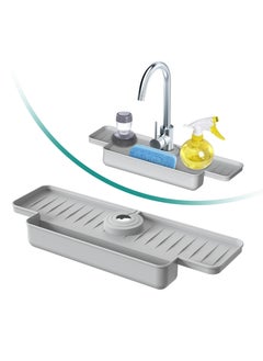 Buy Kitchen Faucet Sink Splash Guard, Silicone Faucet Water Catcher Mat, Kitchen Sink Splash Guard Upgraded Faucet Water Catcher Tray, for Kitchen Bathroom Countertop in Saudi Arabia