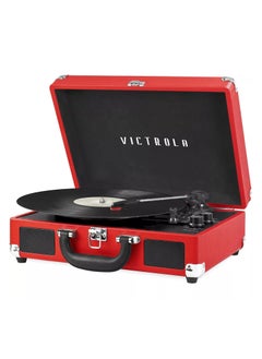 اشتري Victrola Journey Vintage Bluetooth Suitcase Vinyl Record Player Portable 3-Speed LP Turntable with Built-in Stereo Speakers Aux-In RCA Out Elegant Color في الامارات