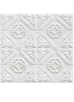 اشتري Decorative 3D Brick Wall Sticker White 70 x 70centimeter في الامارات